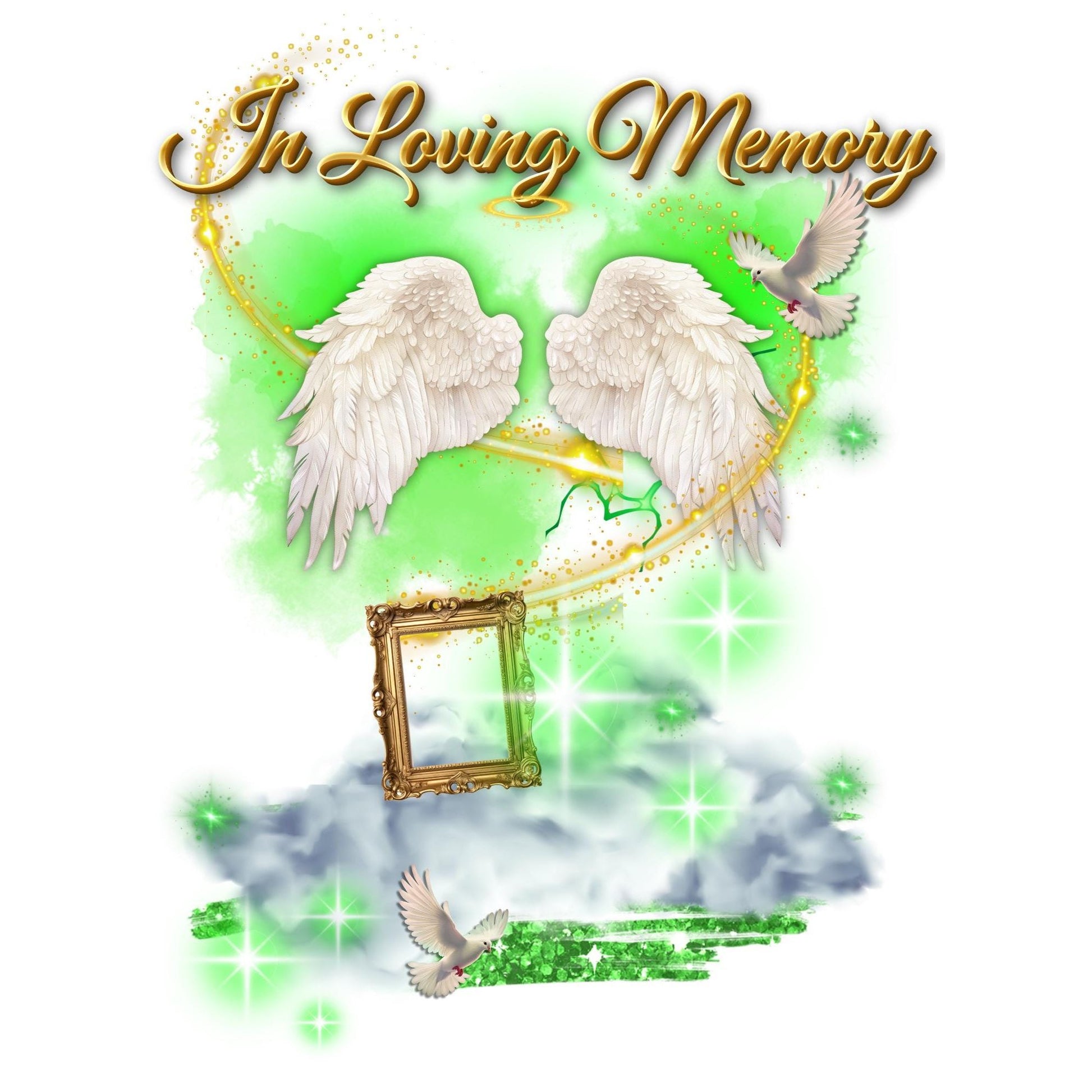 Green and Gold Memorial Design (PNG ONLY)