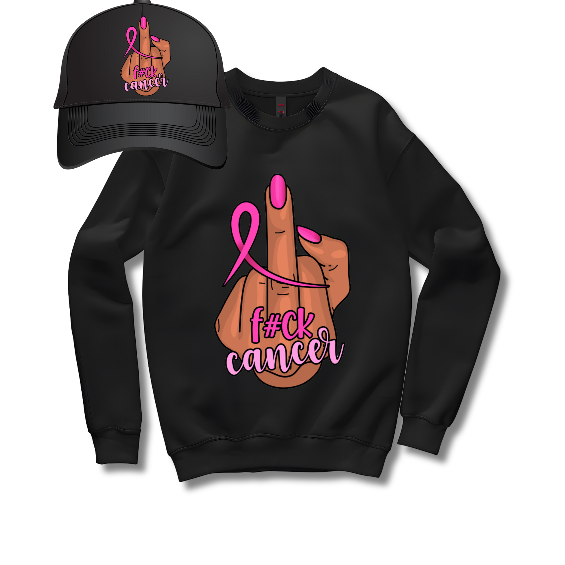 F Cancer Hat & Sweatshirt Set