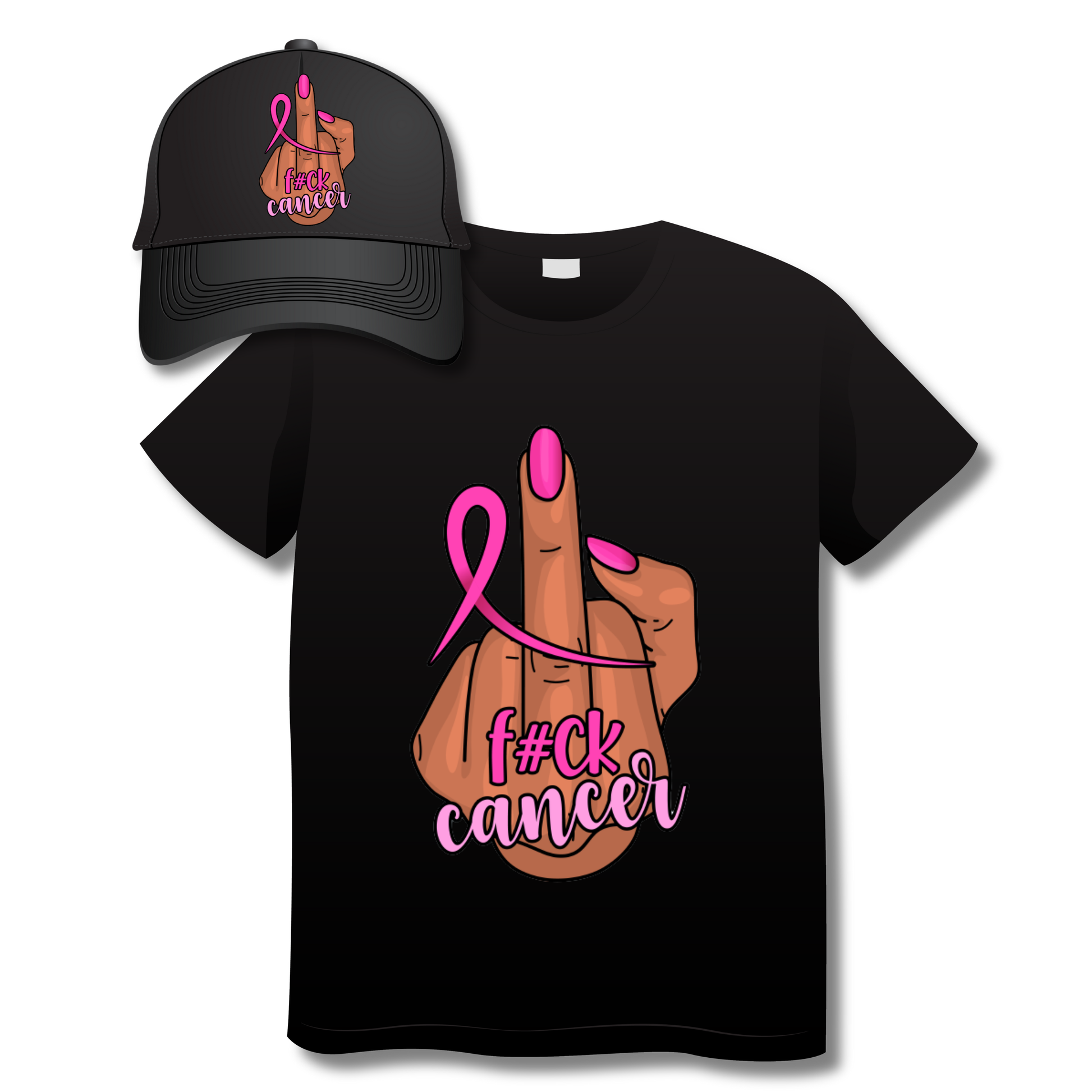 F Cancer Hat & Tshirt