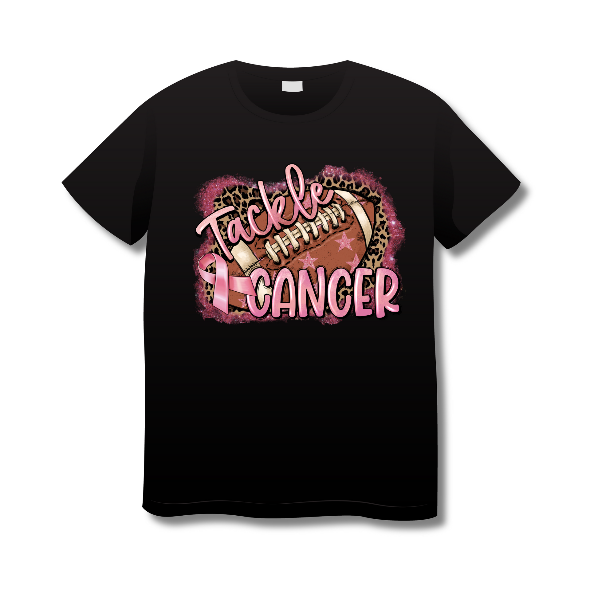 Tackle Cancer Leopard Tee